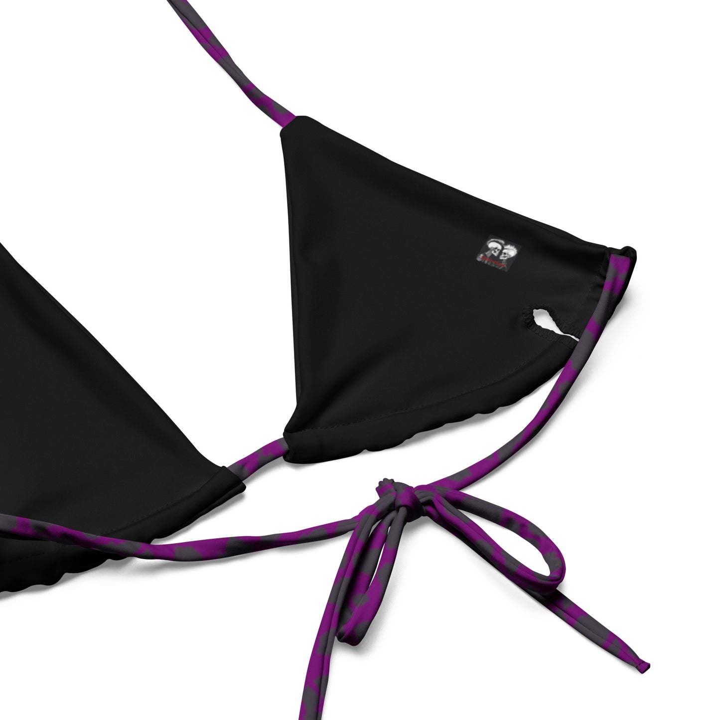 PURPLE LEOPARD RECYCLED STRING BIKINI