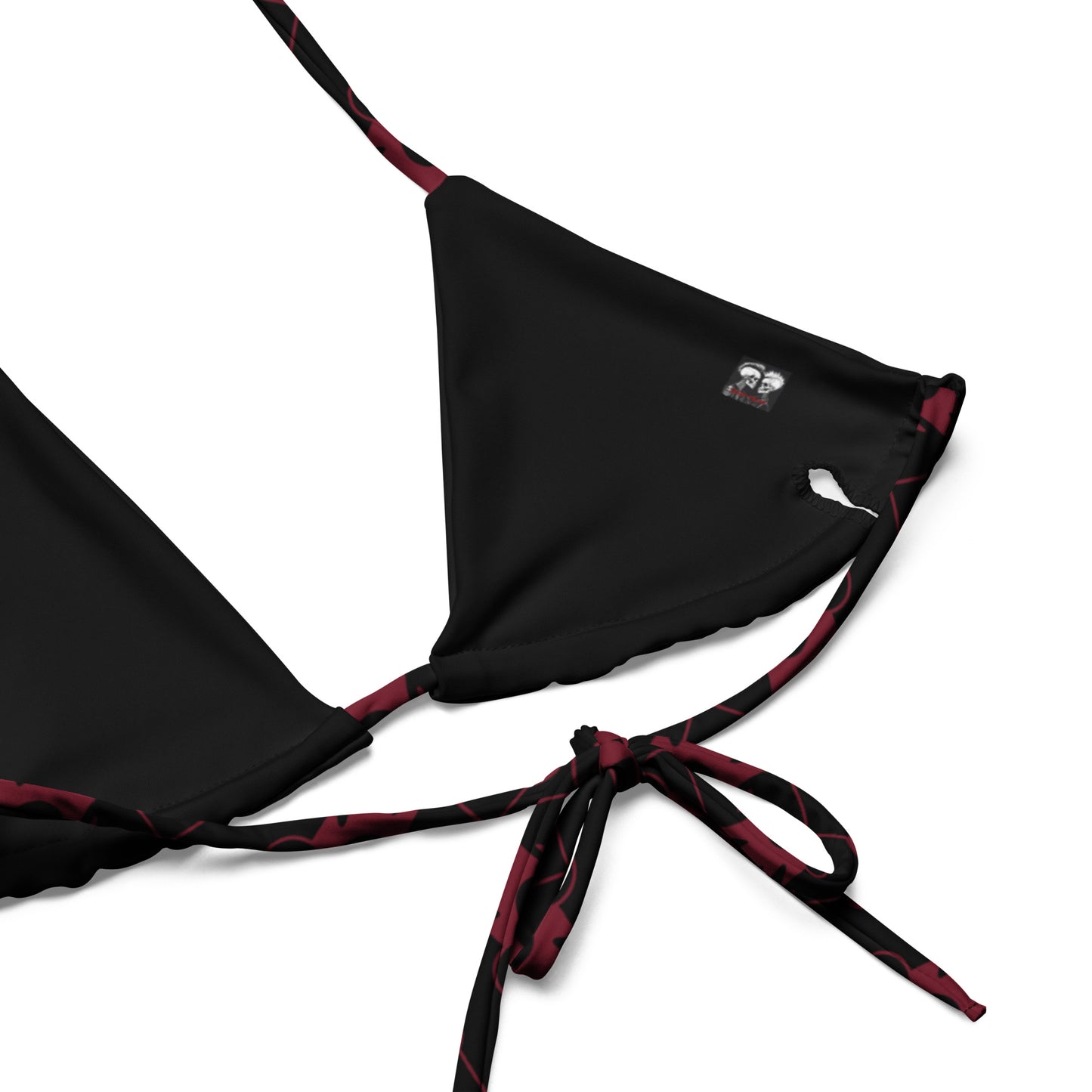 FLAMING HEART RECYCLED STRING BIKINI