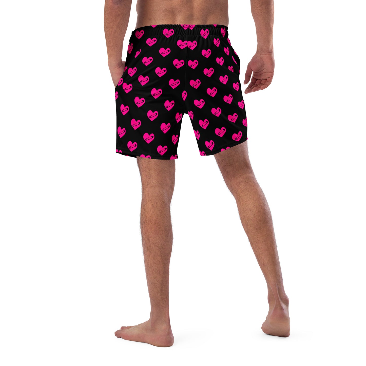 PINNED HEART SWIM TRUNKS