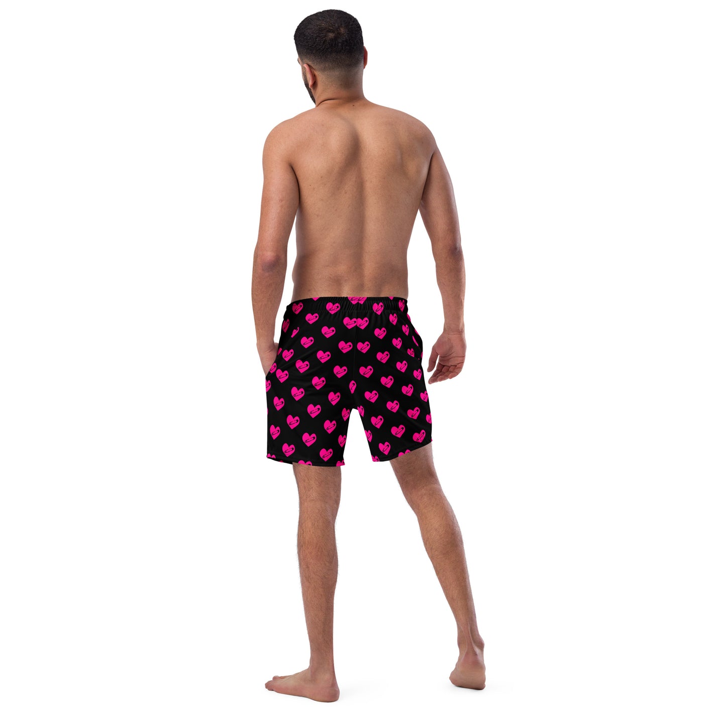 PINNED HEART SWIM TRUNKS