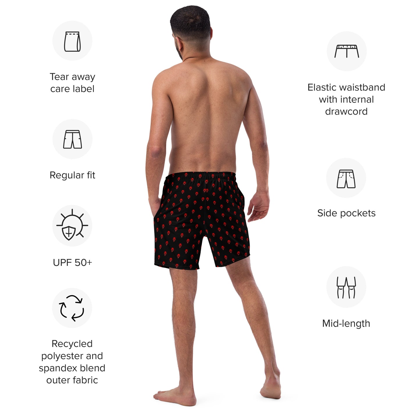 RED DEVIL (B) SWIM TRUNKS