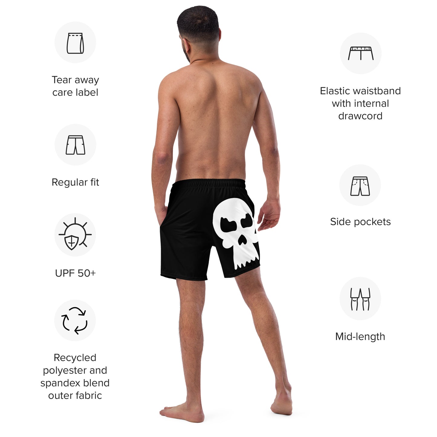 SINISTER SKULL SWIM TRUNKS