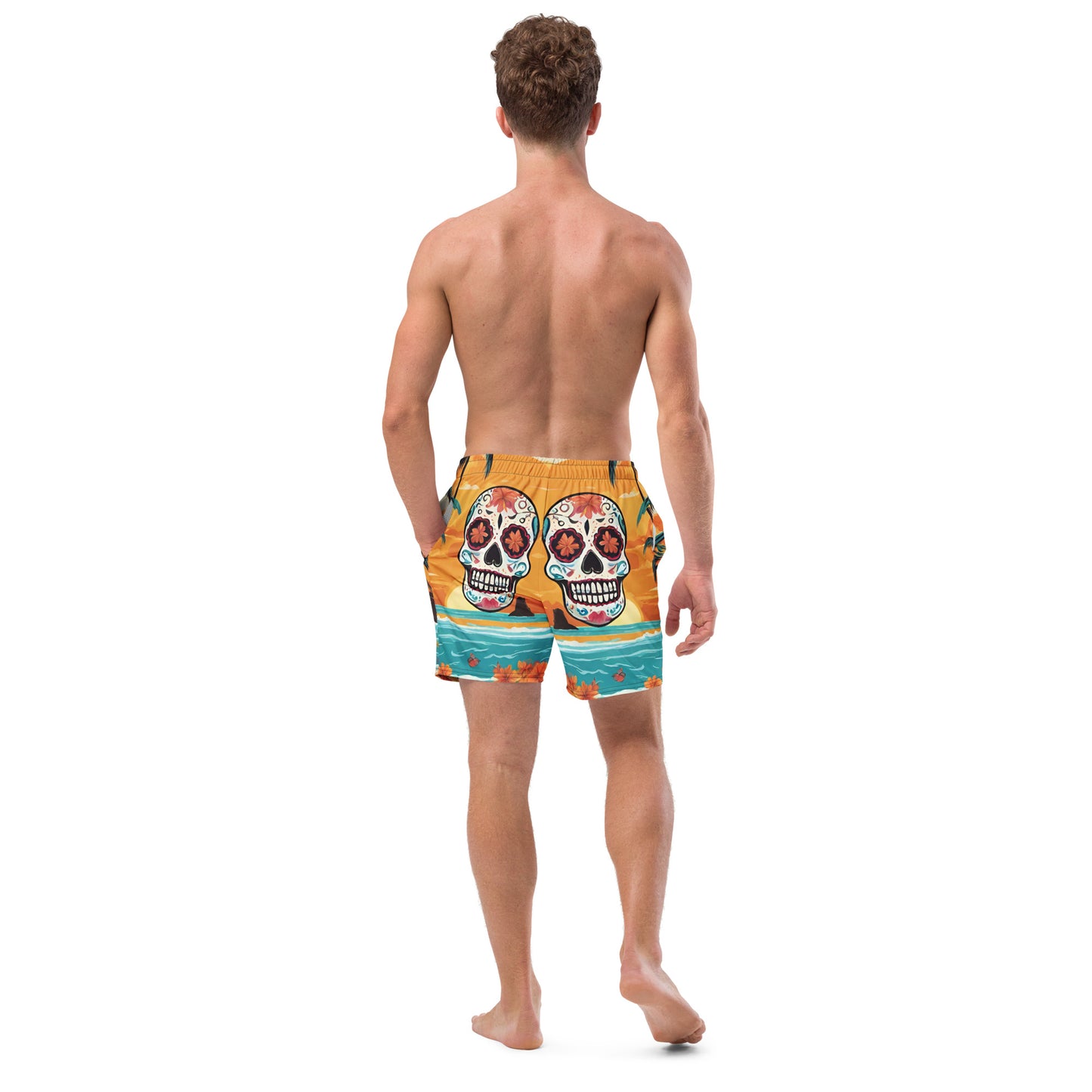 SUGAR SKULL SUNSET SWIM TRUNKS
