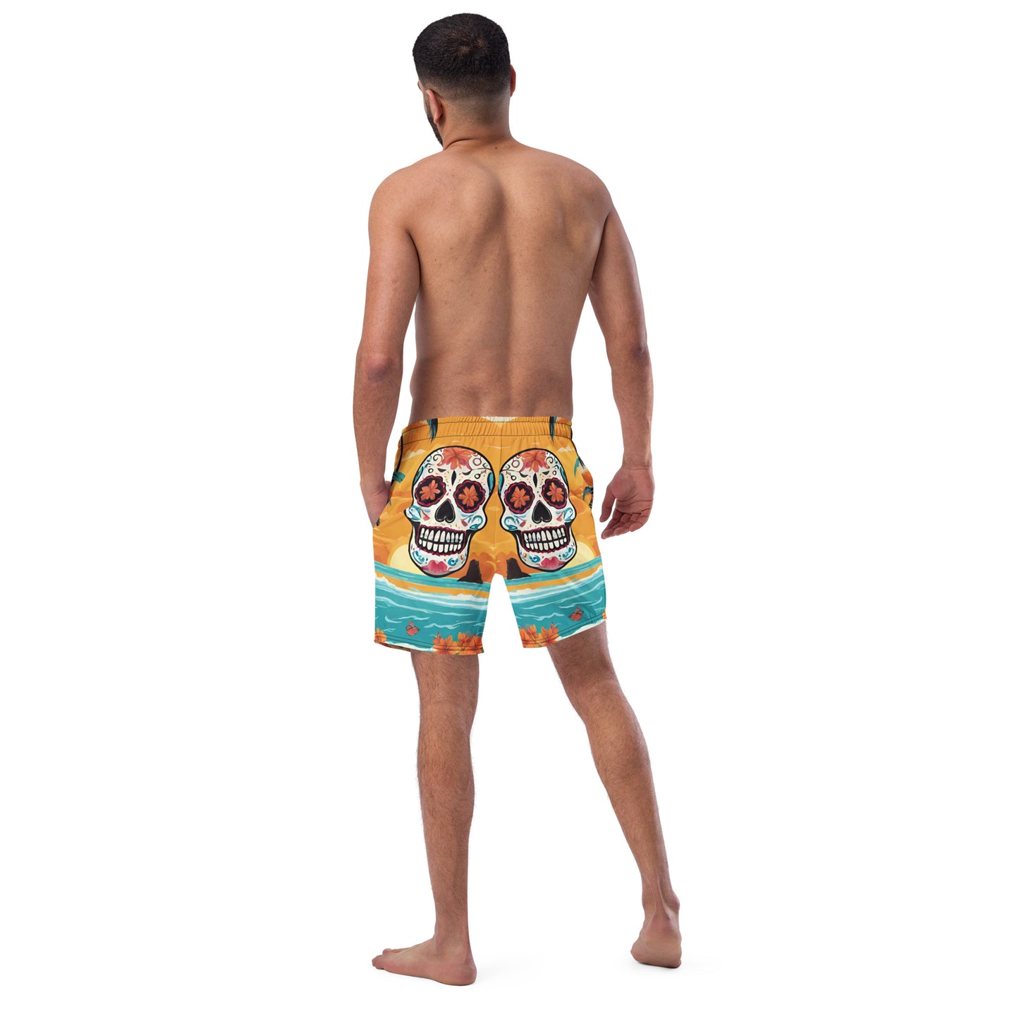 SUGAR SKULL SUNSET SWIM TRUNKS