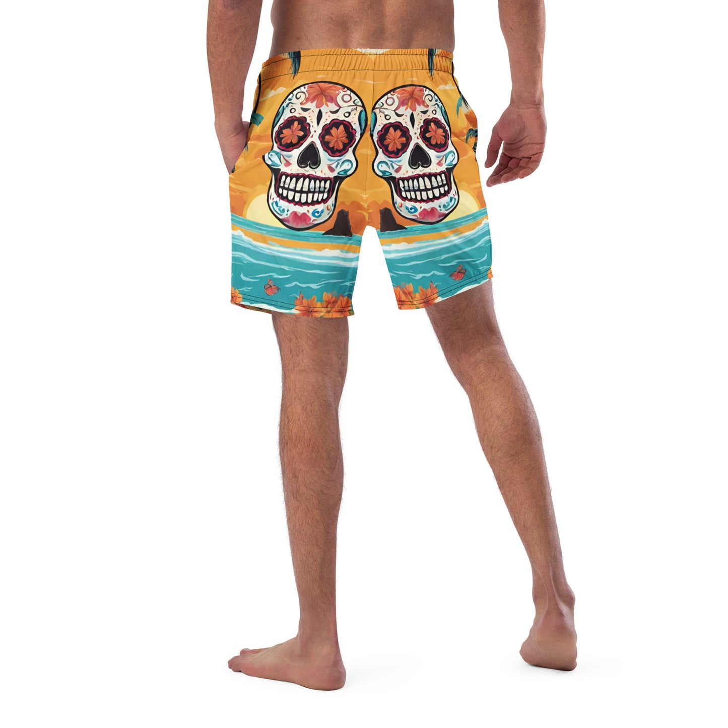 SUGAR SKULL SUNSET SWIM TRUNKS