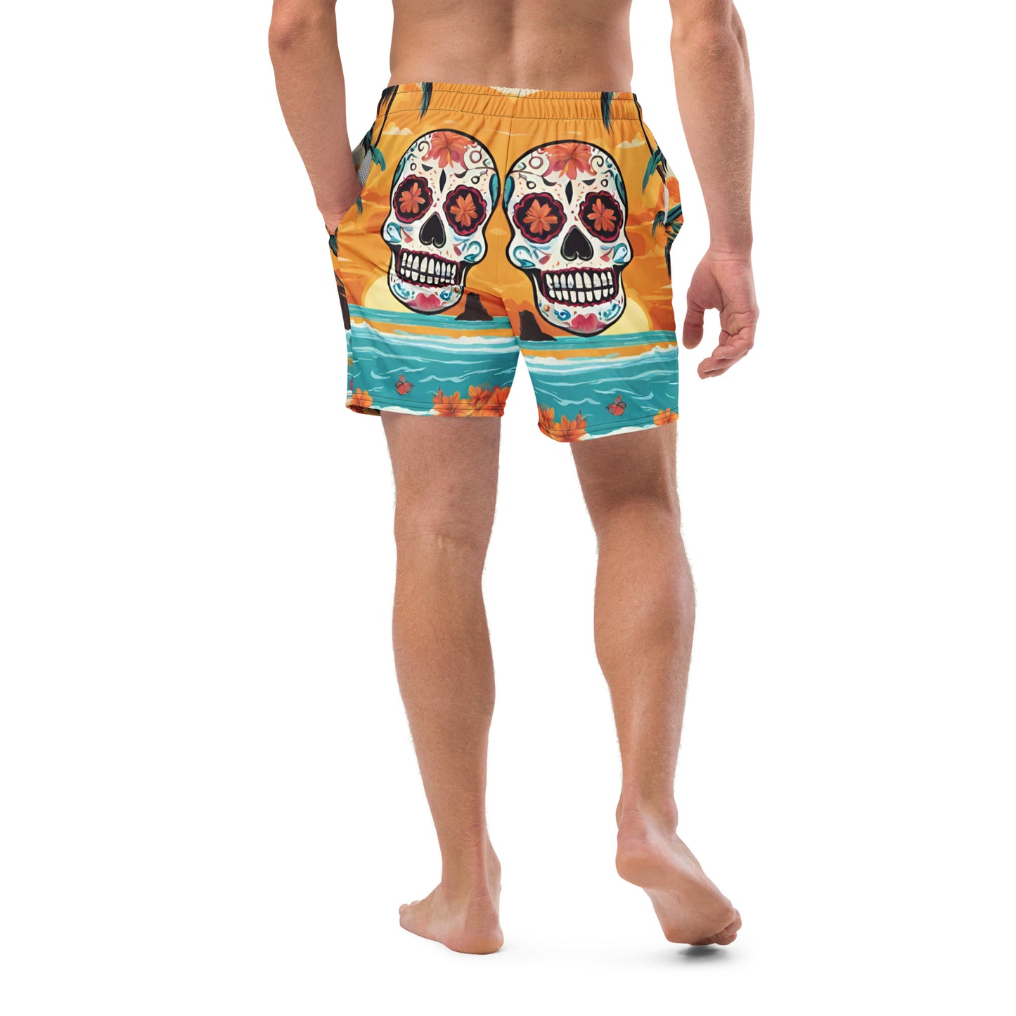 SUGAR SKULL SUNSET SWIM TRUNKS