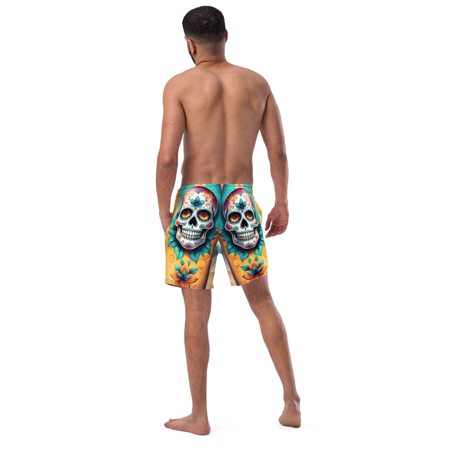 SKULL SURFBOARD SWIM TRUNKS