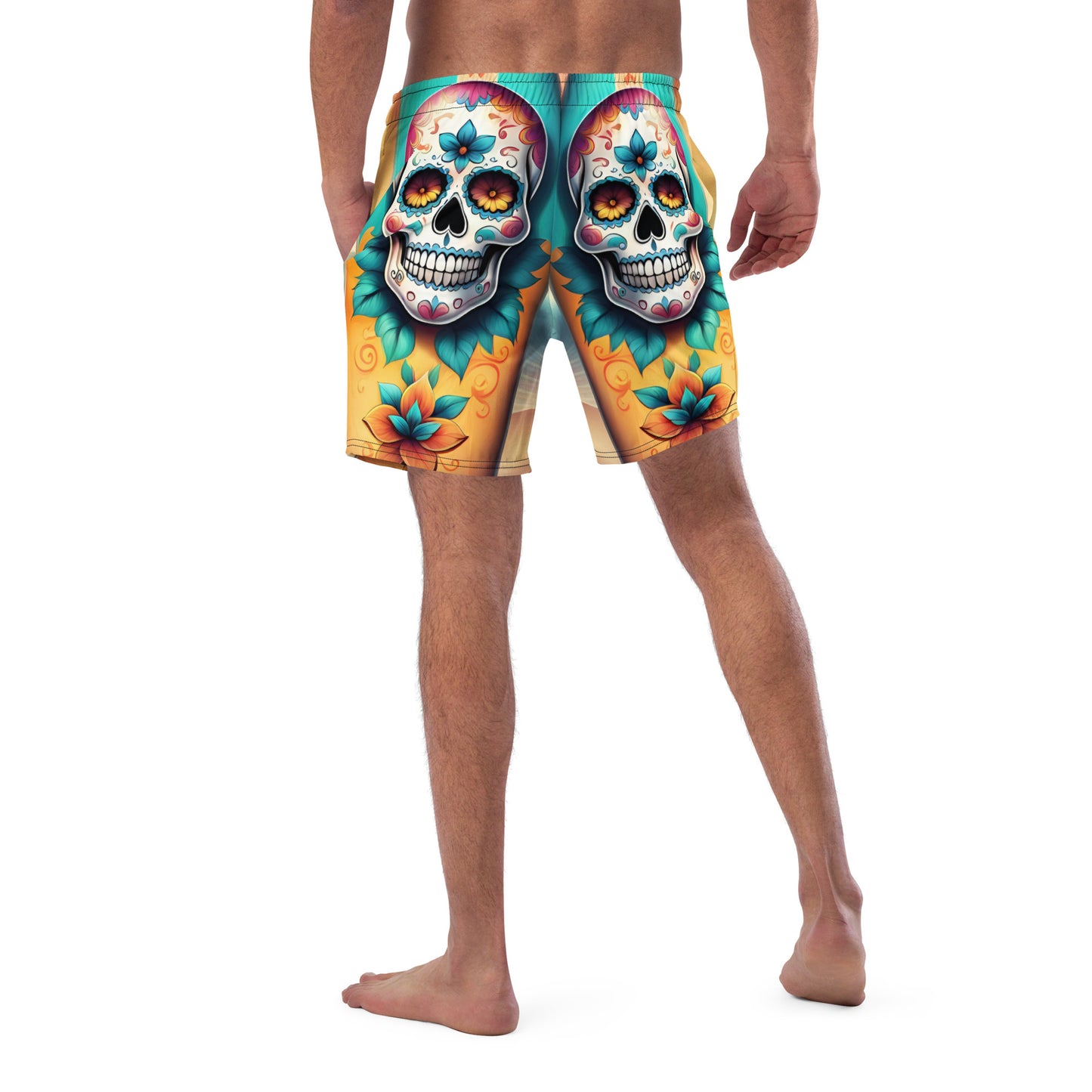 SKULL SURFBOARD SWIM TRUNKS