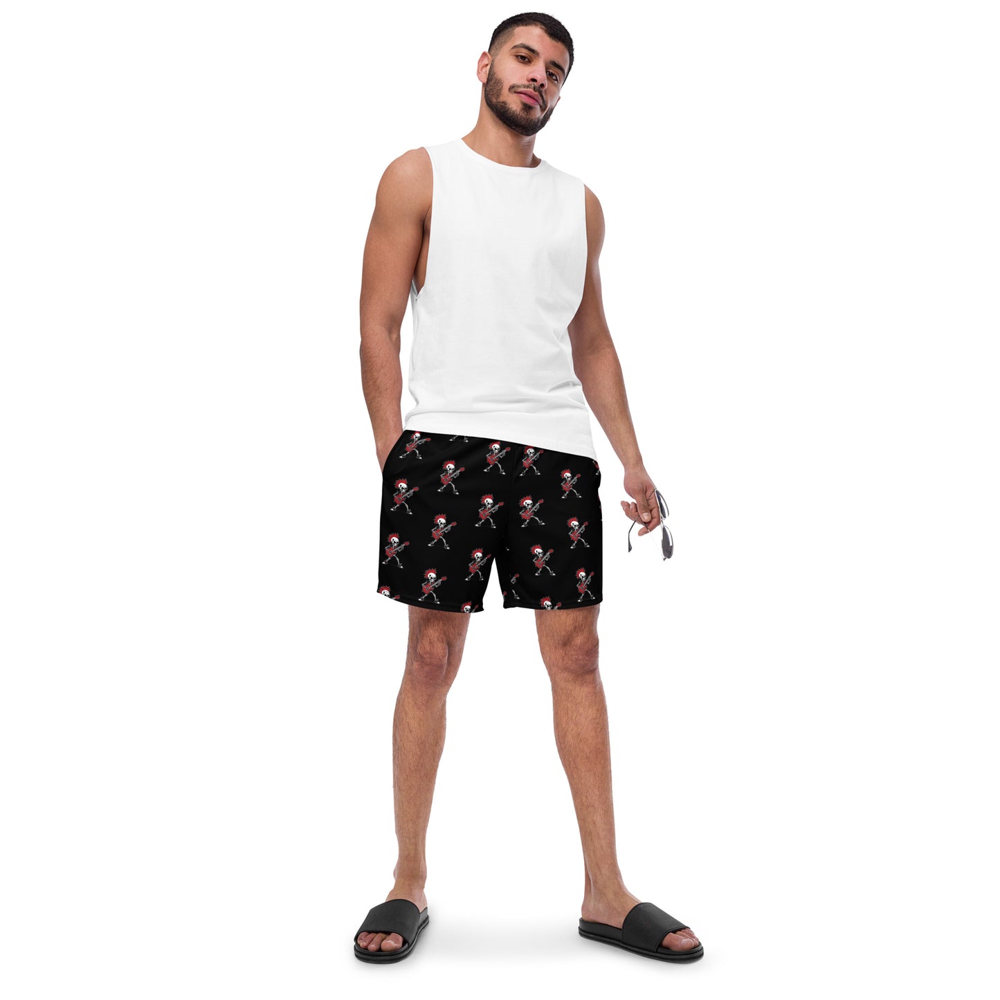 RED GUITAR SWIM TRUNKS