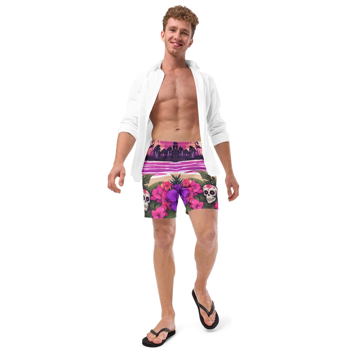 SUGAR SKULL RESORT SWIM TRUNKS