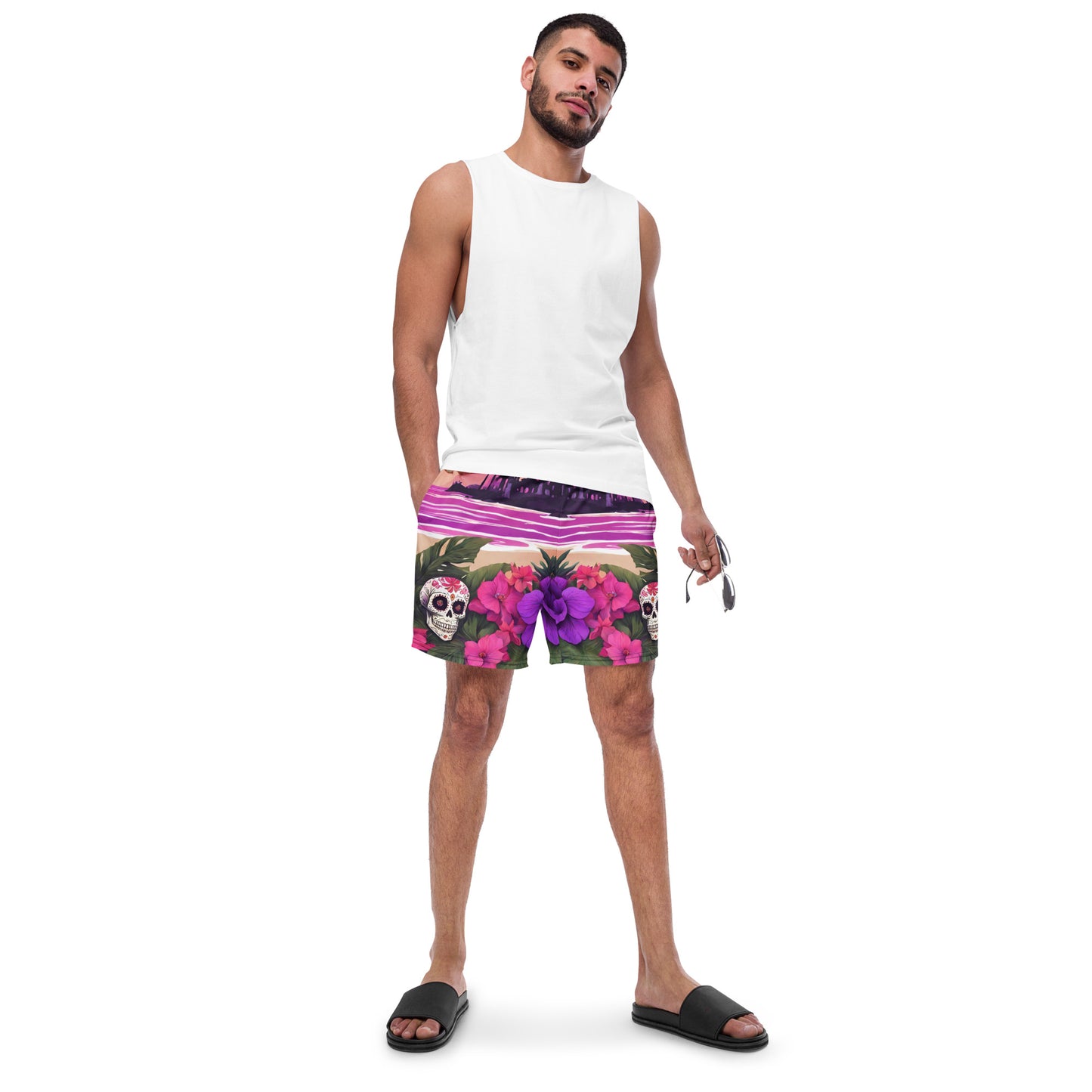 SUGAR SKULL RESORT SWIM TRUNKS