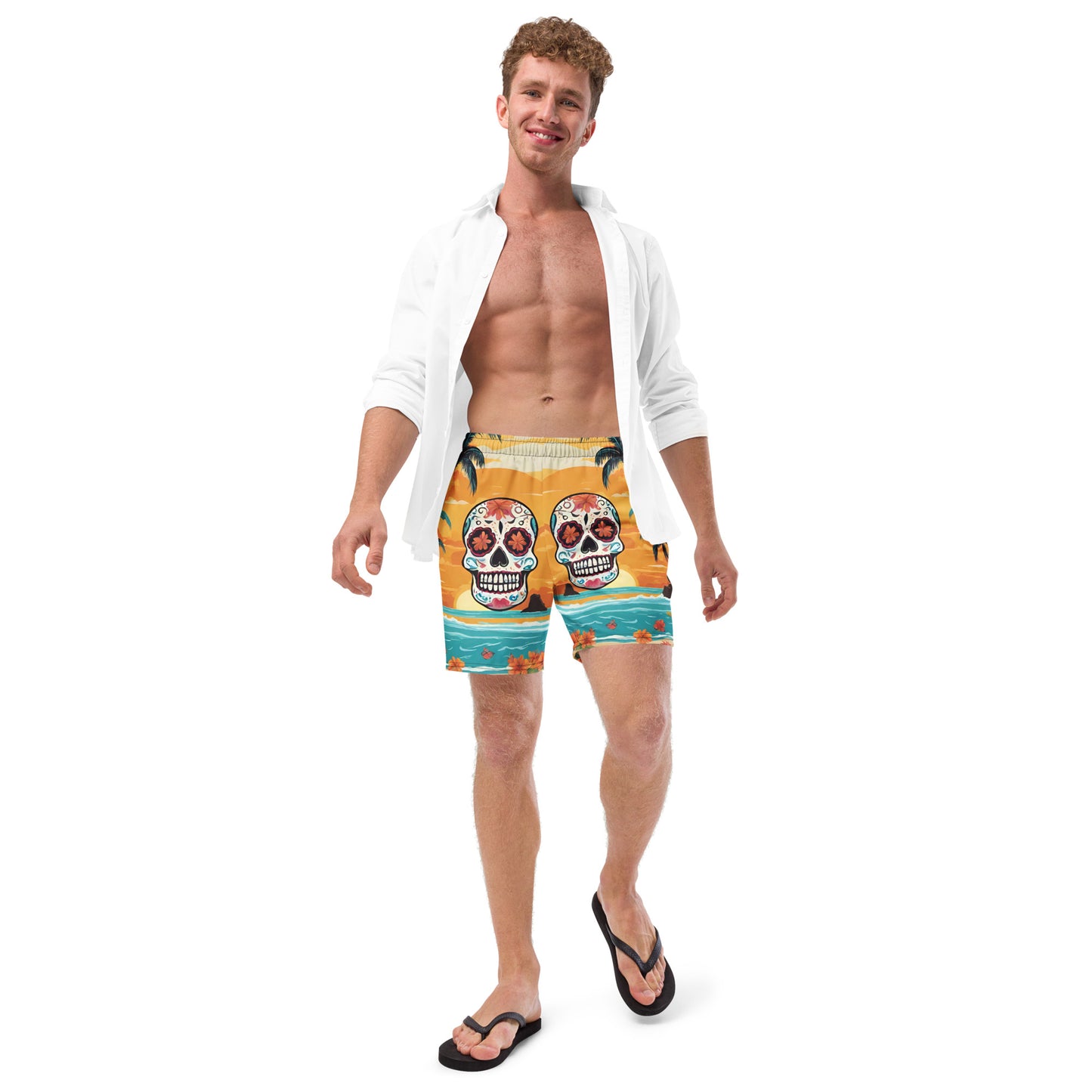 SUGAR SKULL SUNSET SWIM TRUNKS