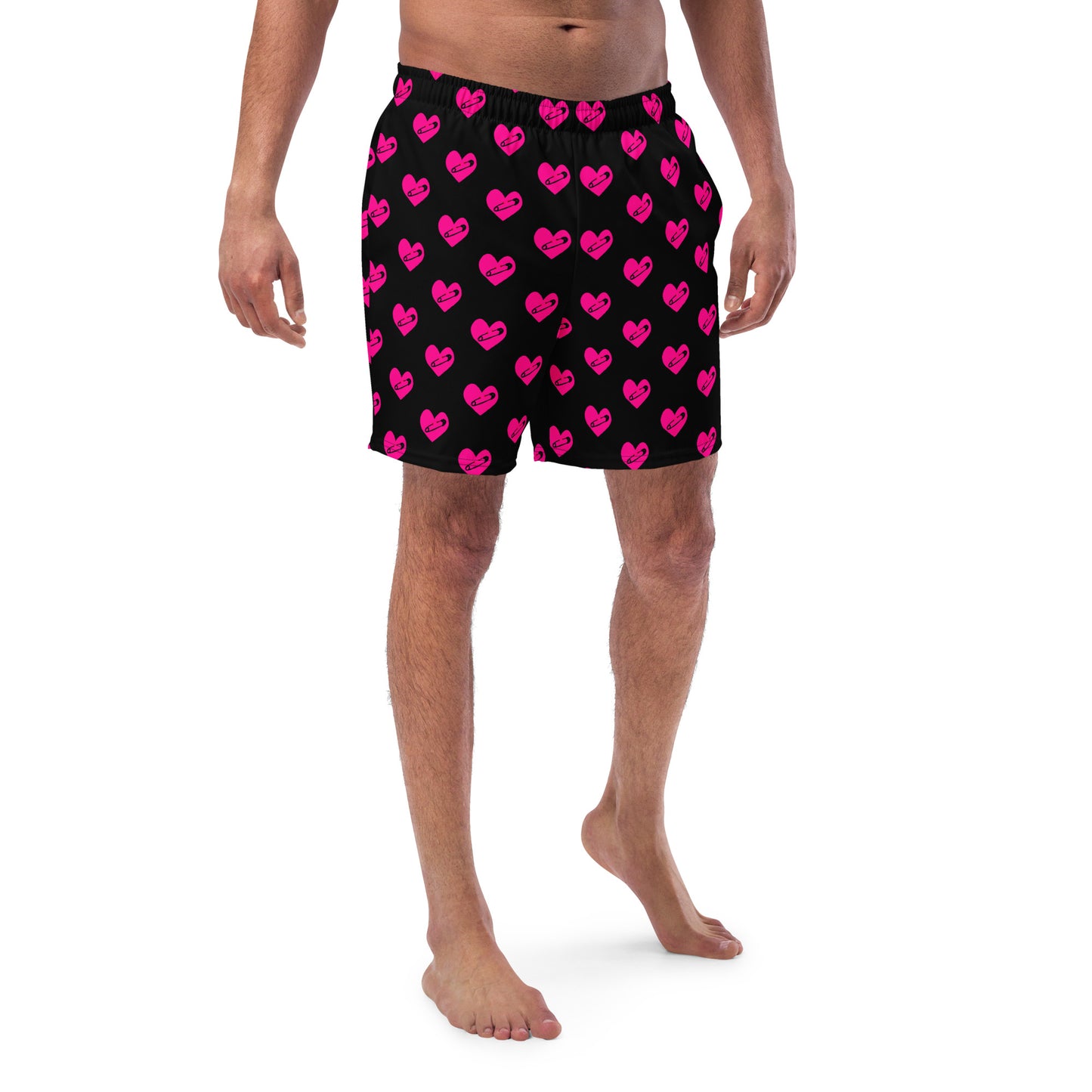PINNED HEART SWIM TRUNKS