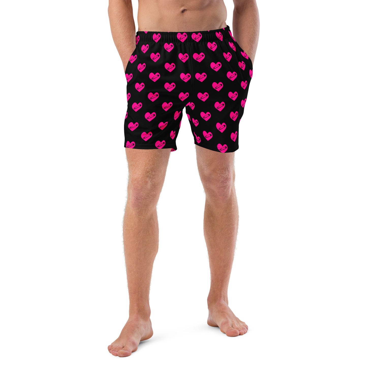 PINNED HEART SWIM TRUNKS
