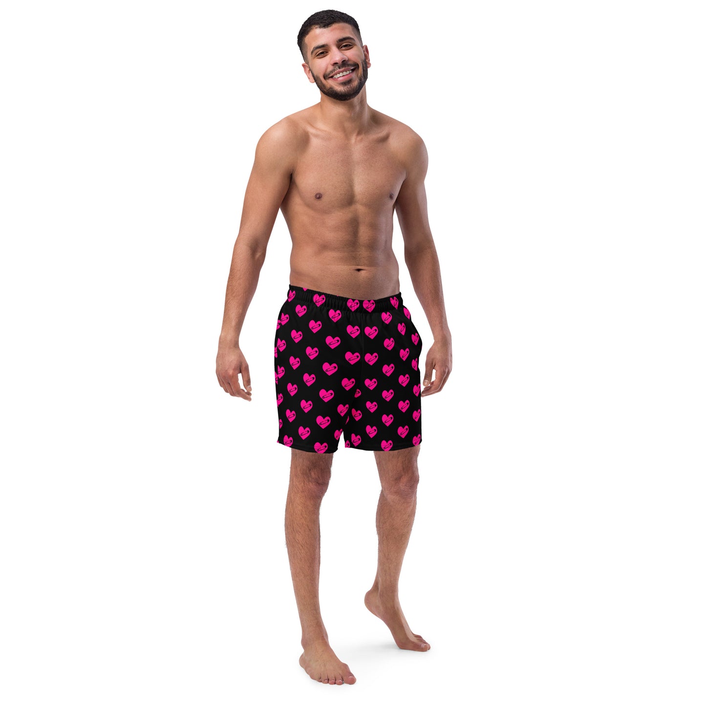 PINNED HEART SWIM TRUNKS