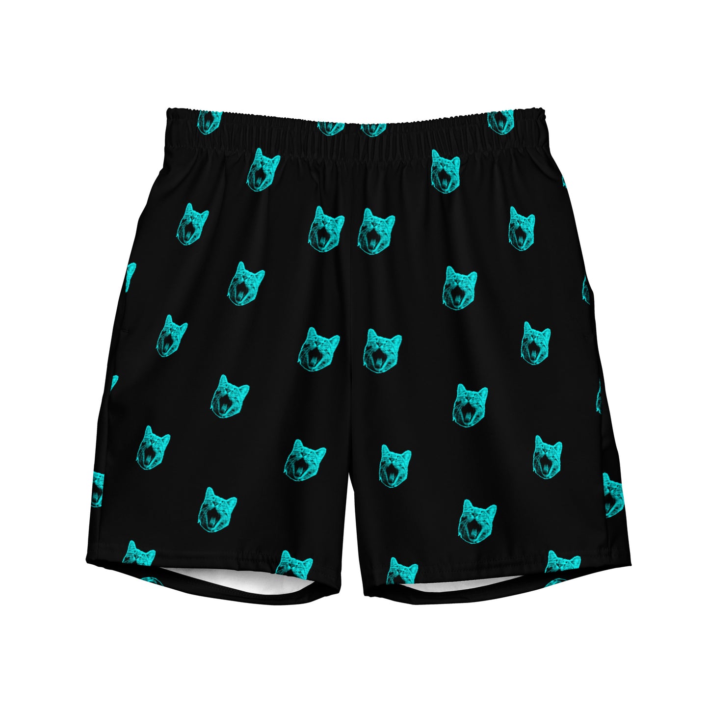 ELECTRIC BLUE CAT SWIM TRUNKS