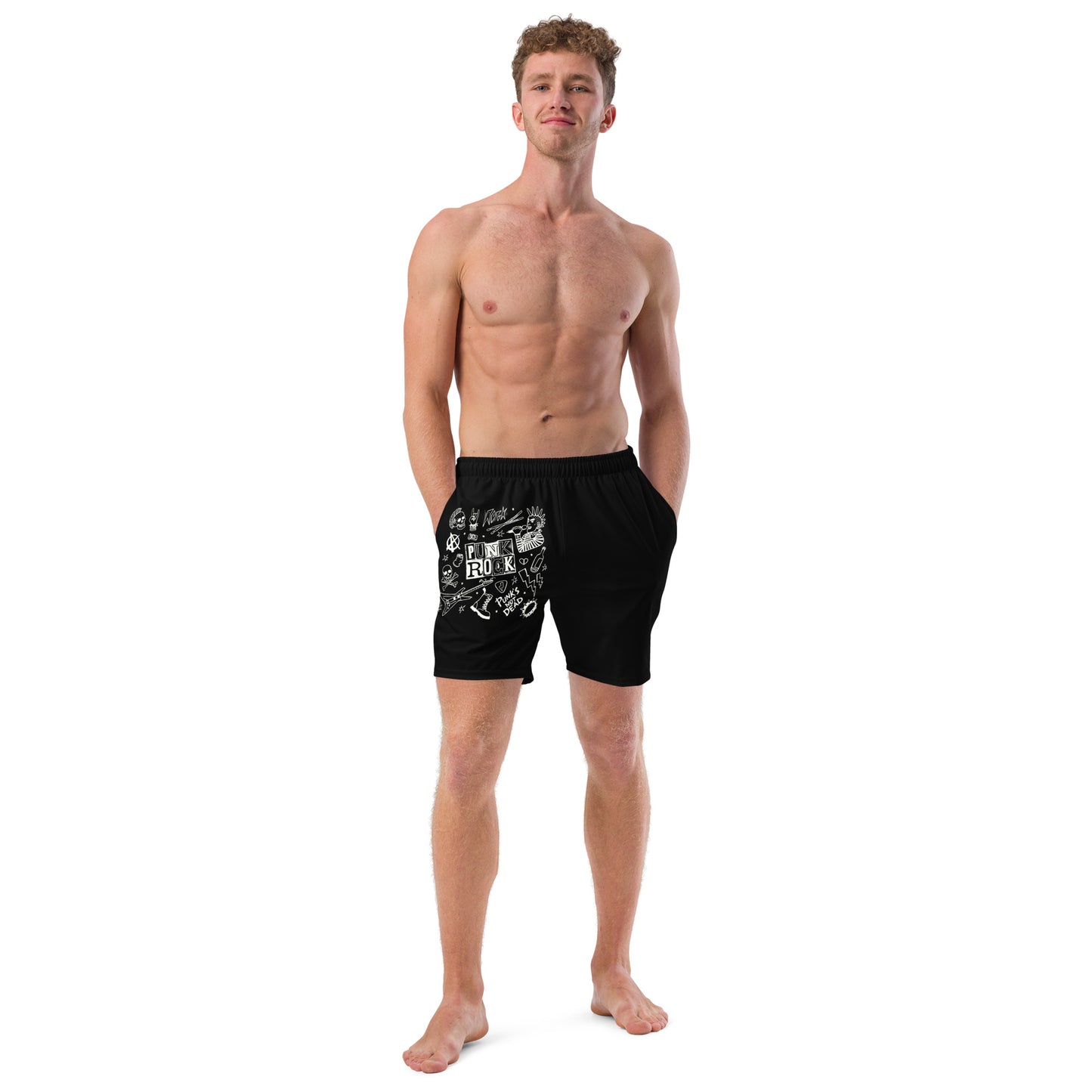 PUNK'S NOT DEAD SWIM TRUNKS