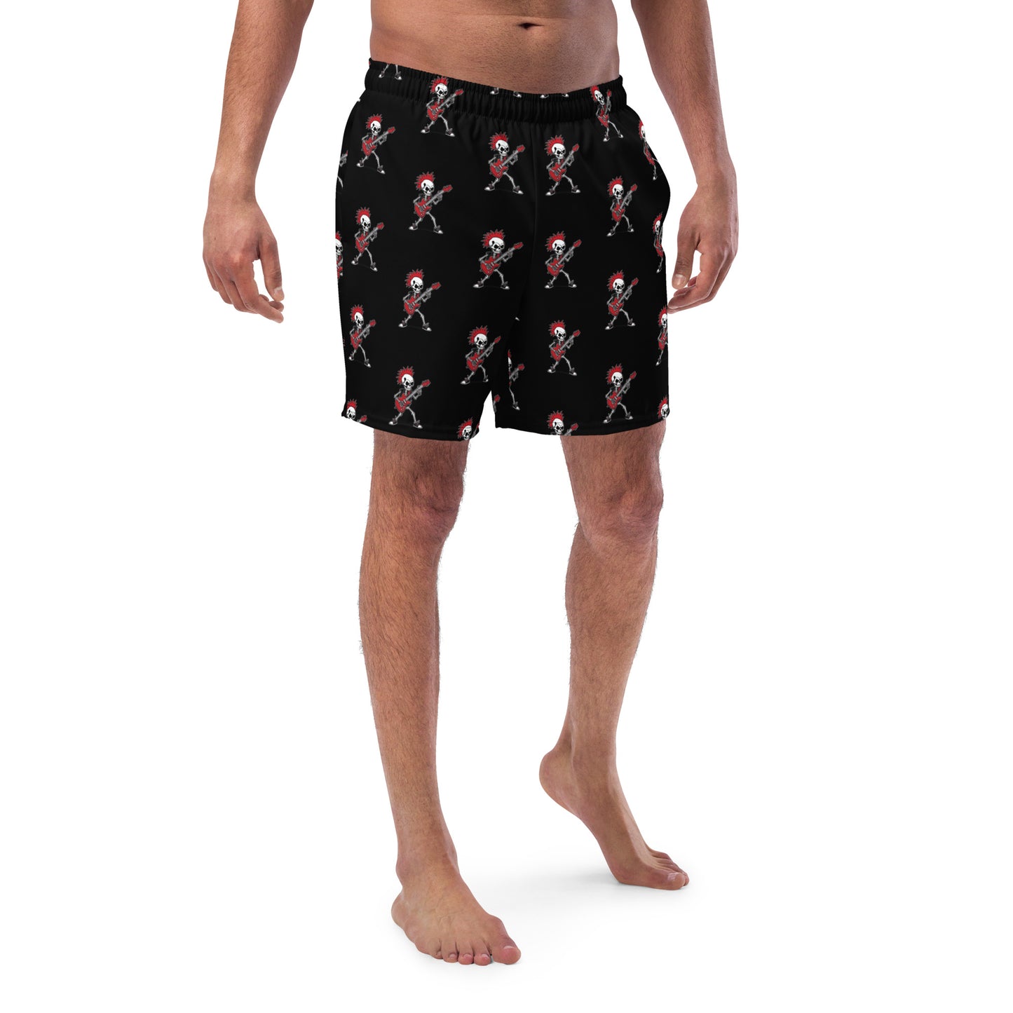 RED GUITAR SWIM TRUNKS