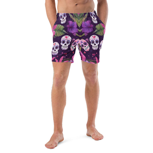 FOUR TROPICAL SKULLS SWIM TRUNKS