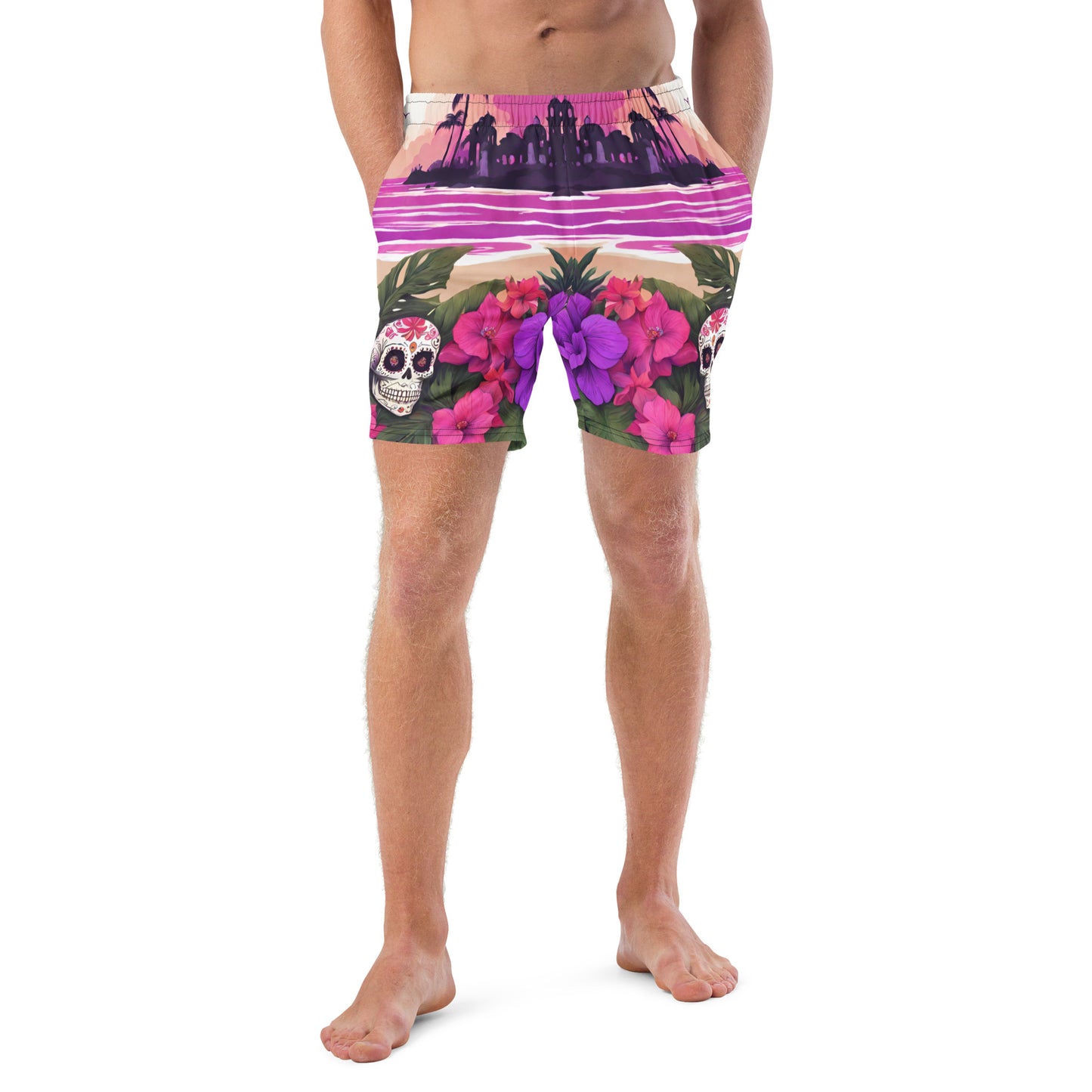 SUGAR SKULL RESORT SWIM TRUNKS