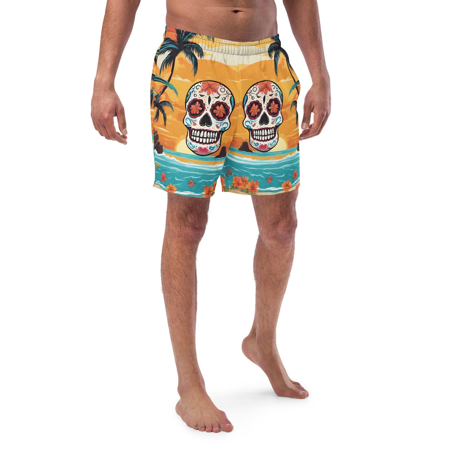 SUGAR SKULL SUNSET SWIM TRUNKS