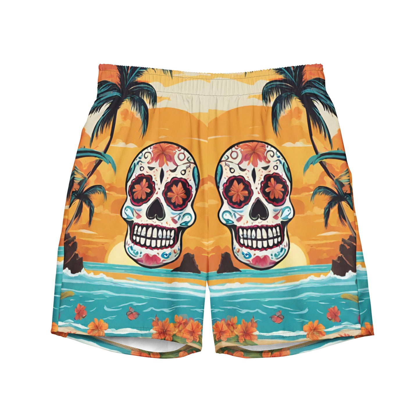 SUGAR SKULL SUNSET SWIM TRUNKS