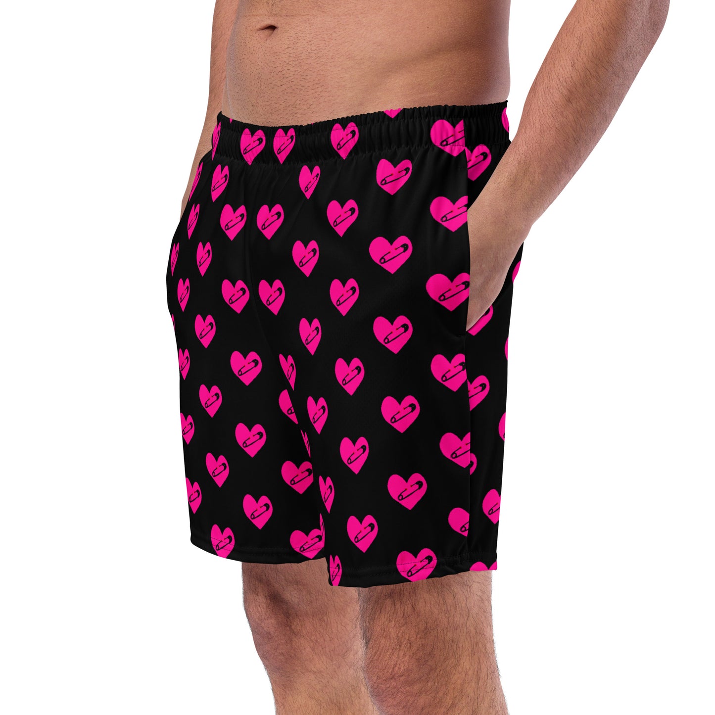 PINNED HEART SWIM TRUNKS