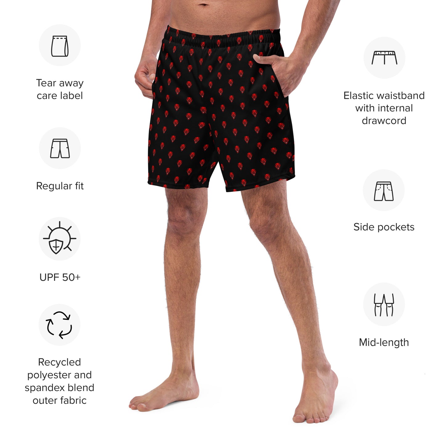 RED DEVIL (B) SWIM TRUNKS