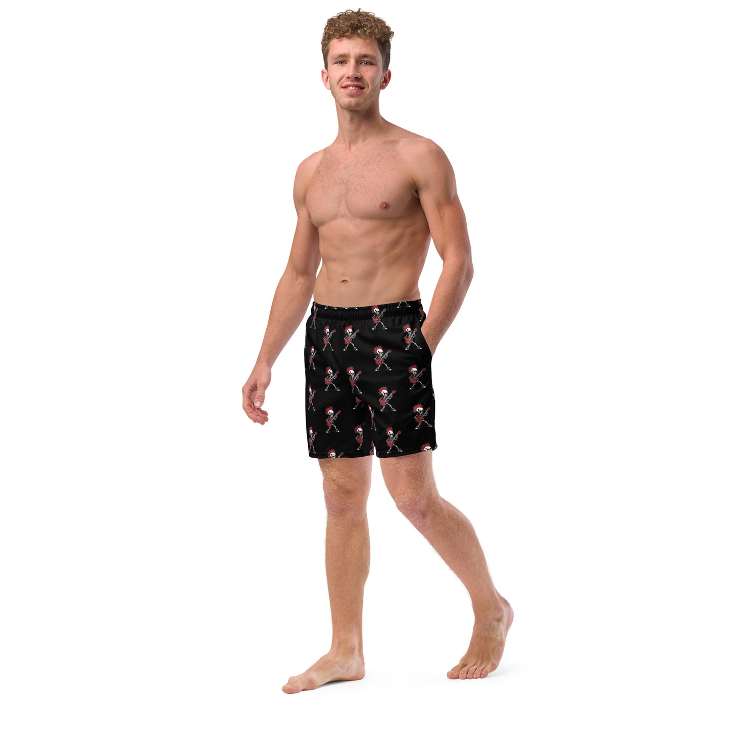 RED GUITAR SWIM TRUNKS