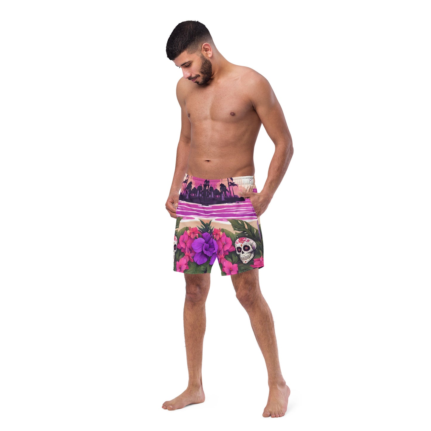 SUGAR SKULL RESORT SWIM TRUNKS