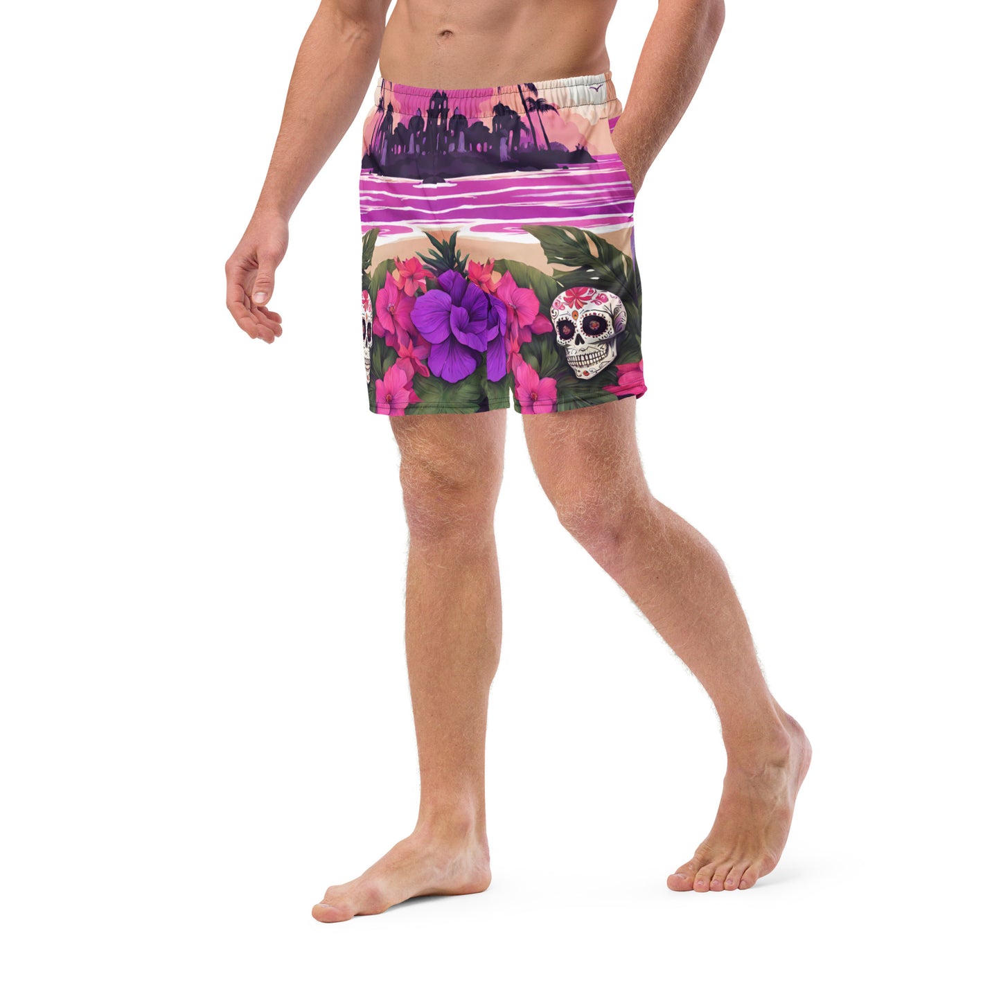 SUGAR SKULL RESORT SWIM TRUNKS