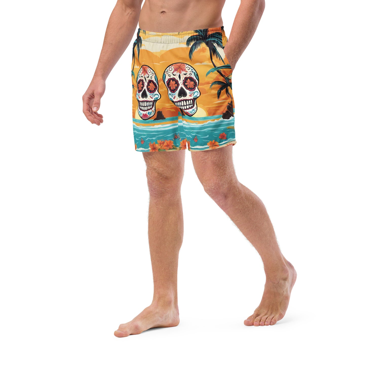 SUGAR SKULL SUNSET SWIM TRUNKS