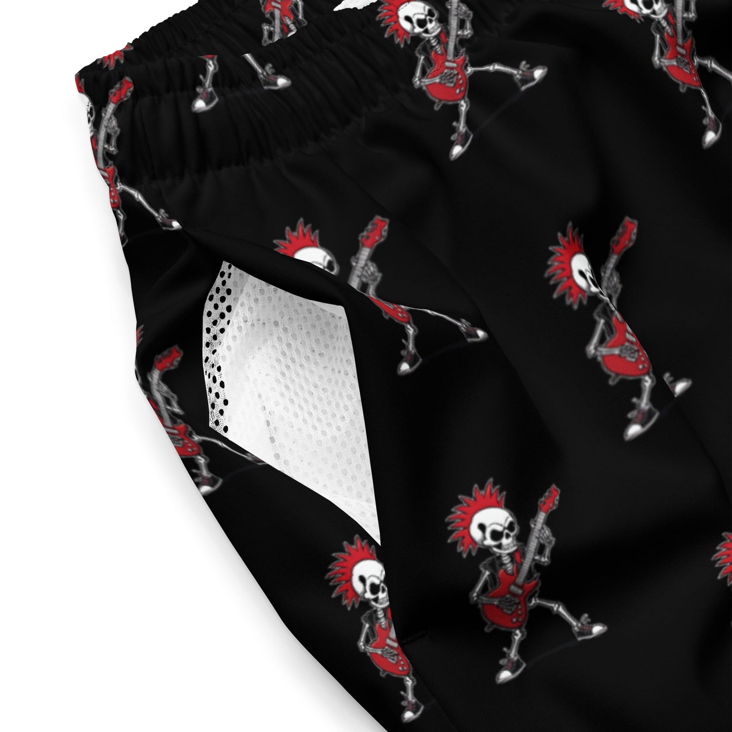 RED GUITAR SWIM TRUNKS