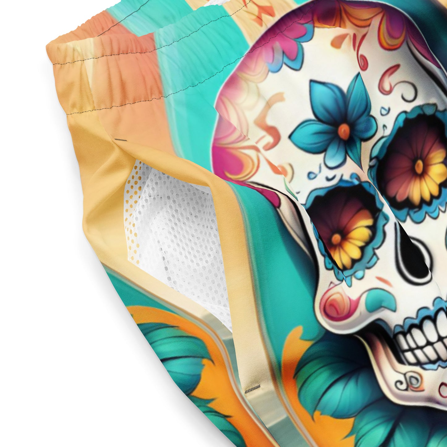 SKULL SURFBOARD SWIM TRUNKS