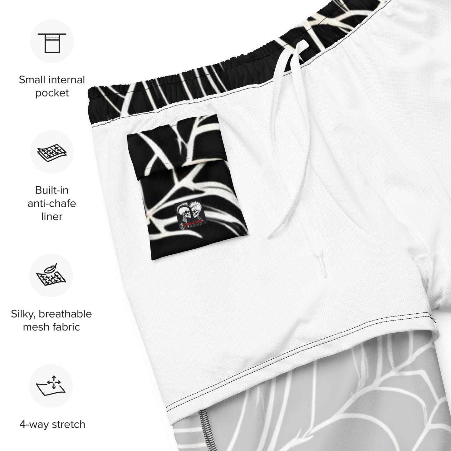 WEB OF LIES SWIM TRUNKS