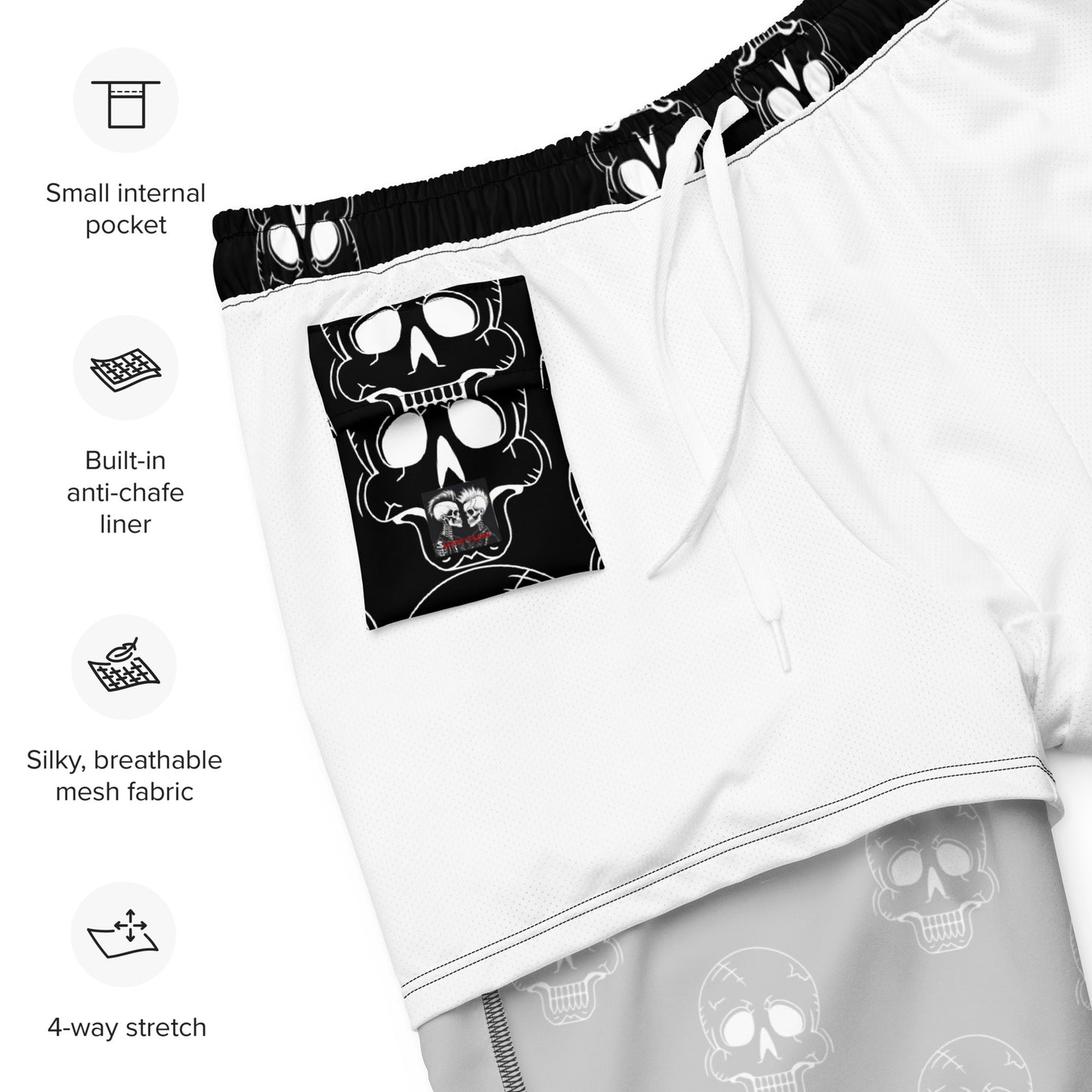 LAUGHING SKULL SWIM TRUNKS