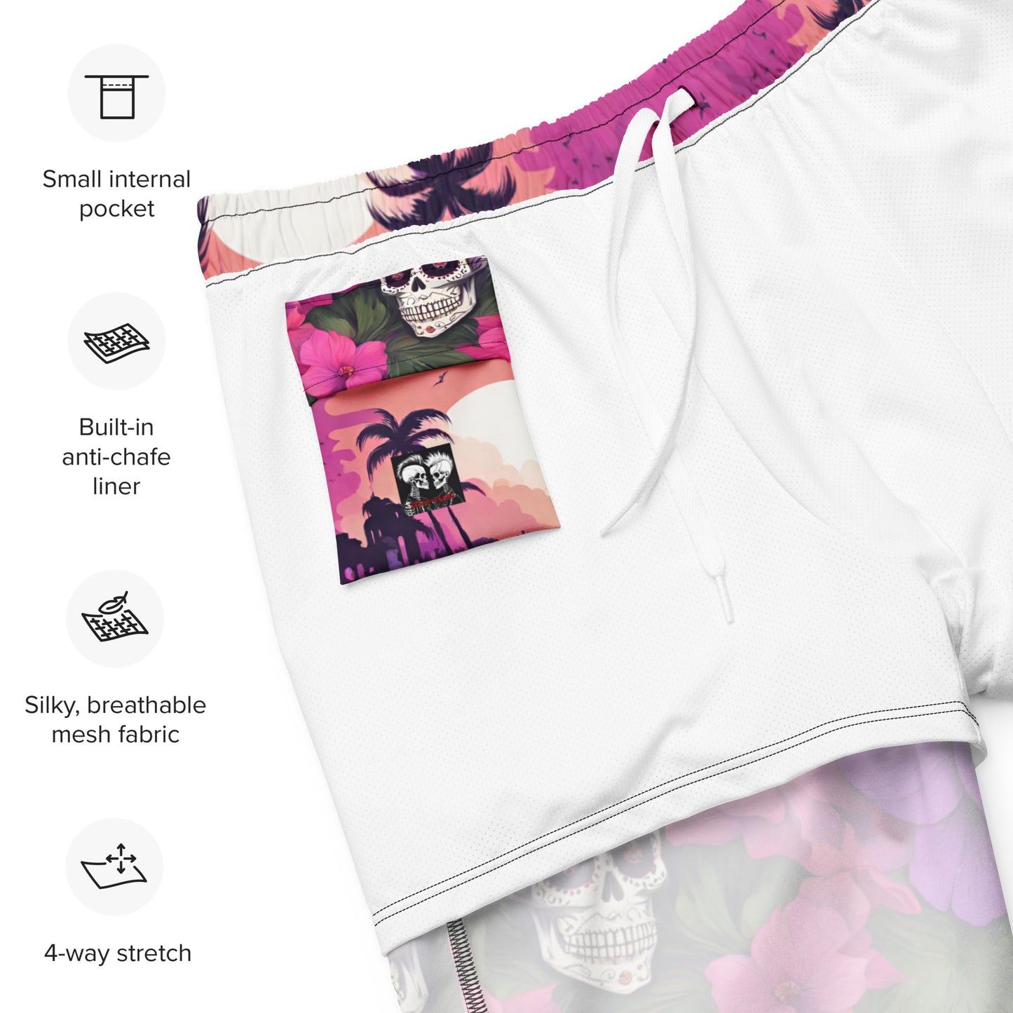 SUGAR SKULL RESORT SWIM TRUNKS