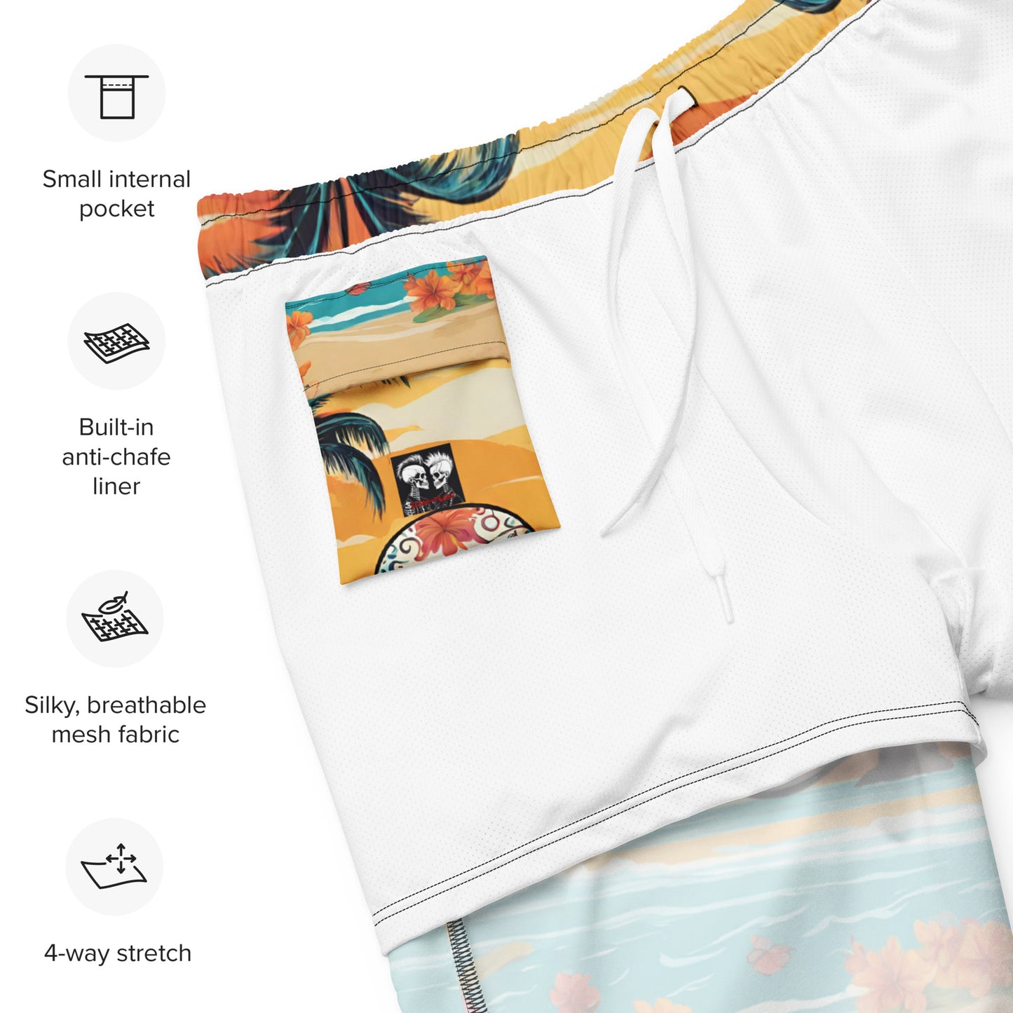 SUGAR SKULL SUNSET SWIM TRUNKS