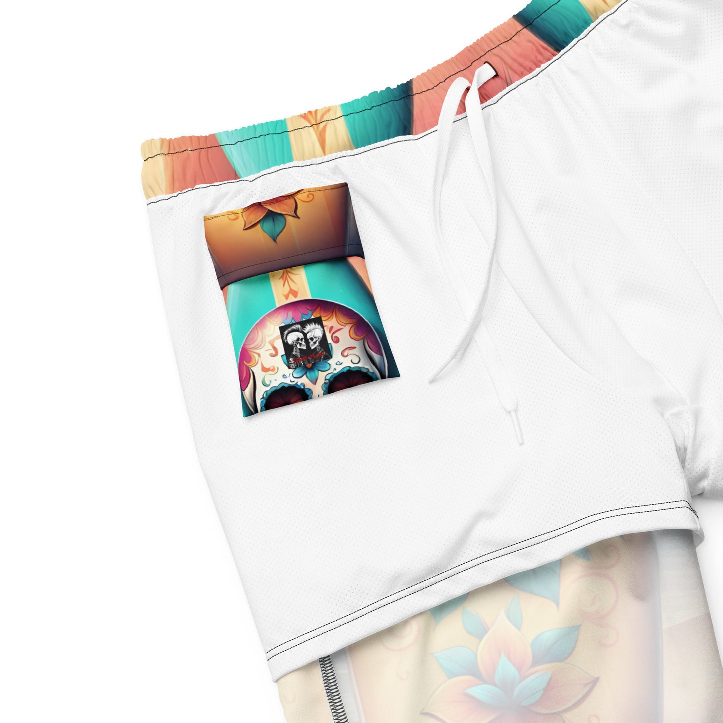 SKULL SURFBOARD SWIM TRUNKS