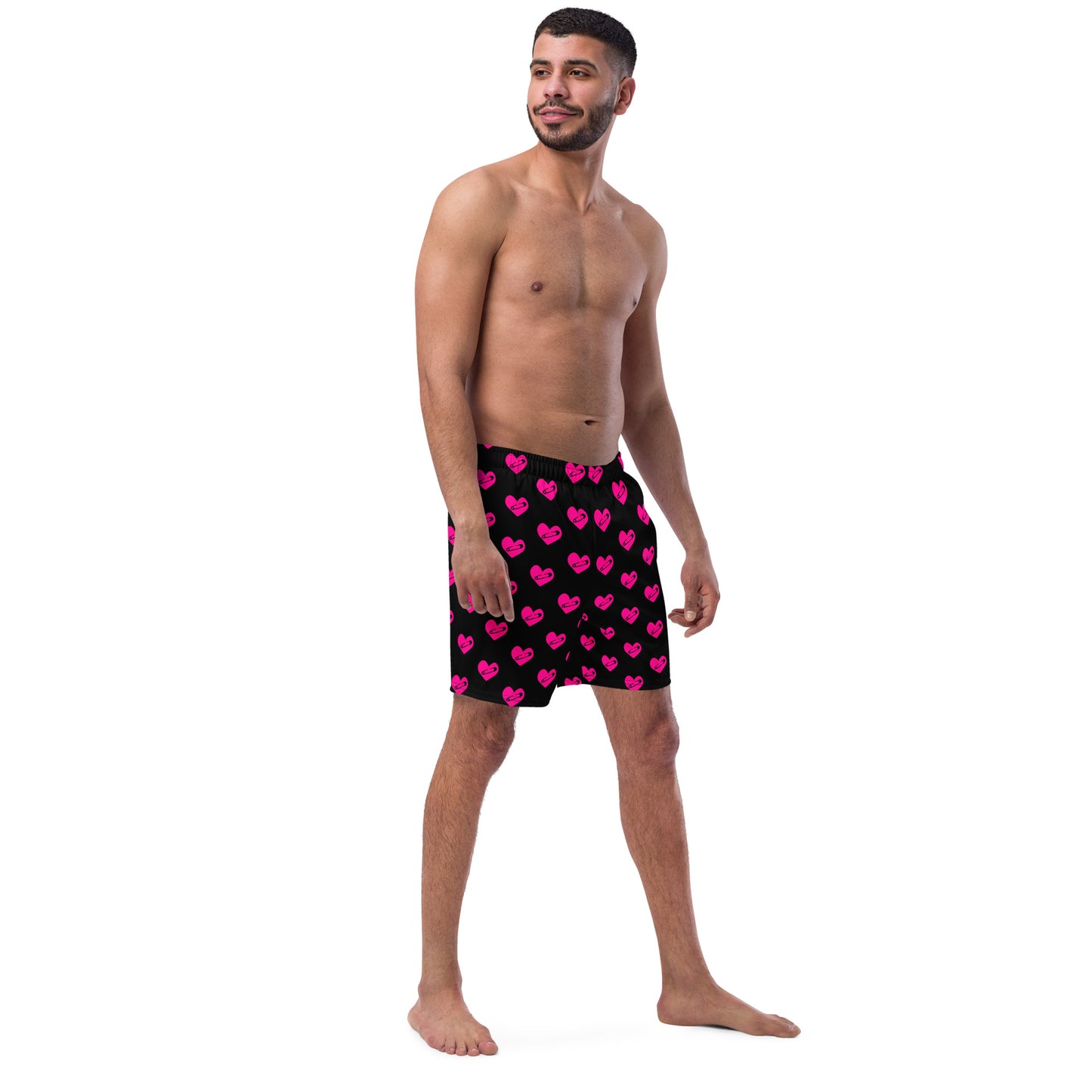 PINNED HEART SWIM TRUNKS