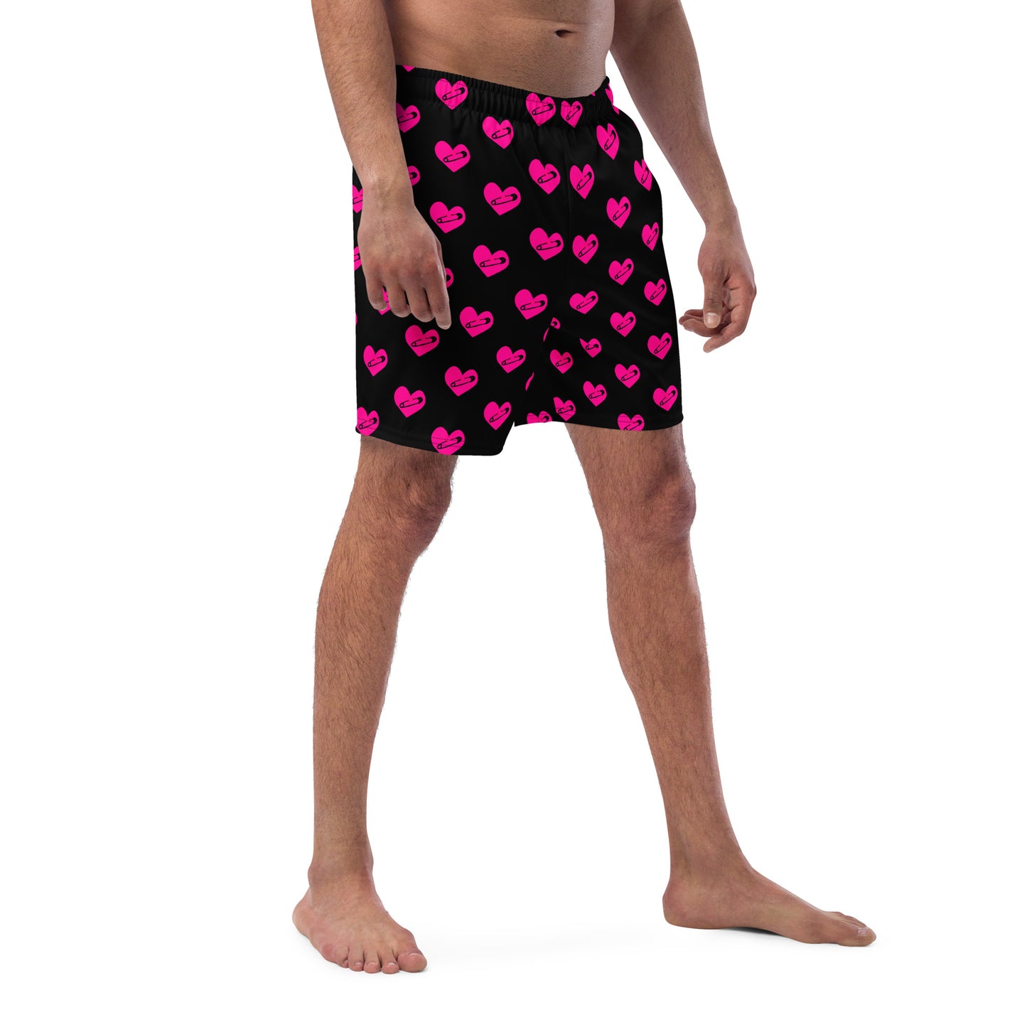 PINNED HEART SWIM TRUNKS