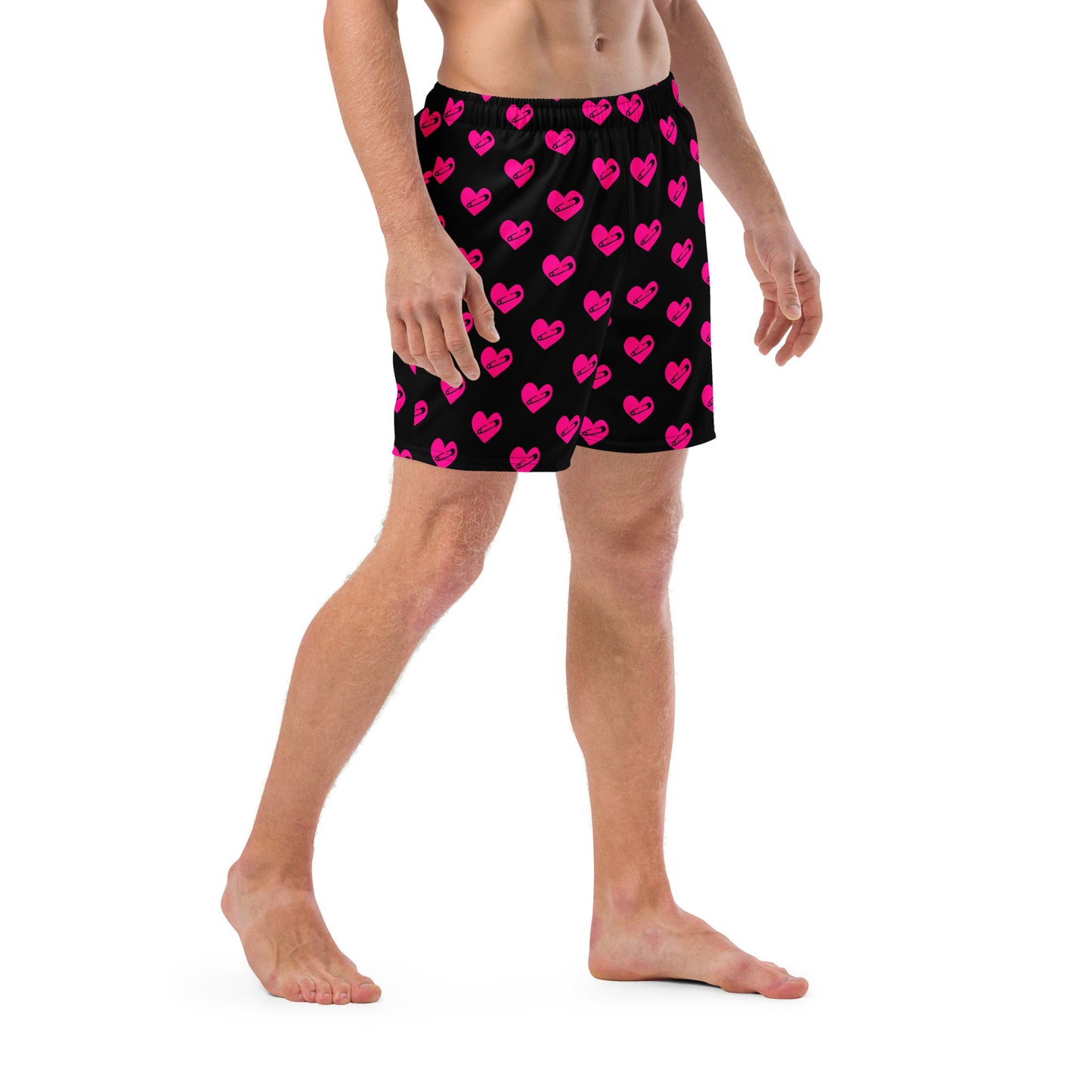 PINNED HEART SWIM TRUNKS