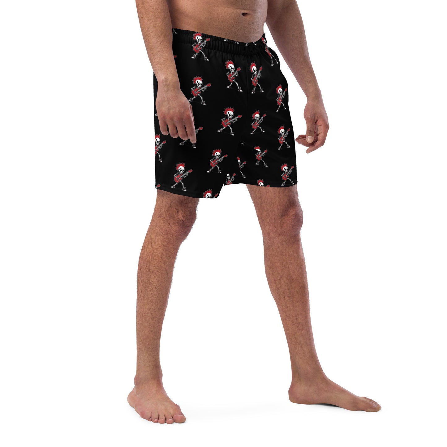 RED GUITAR SWIM TRUNKS