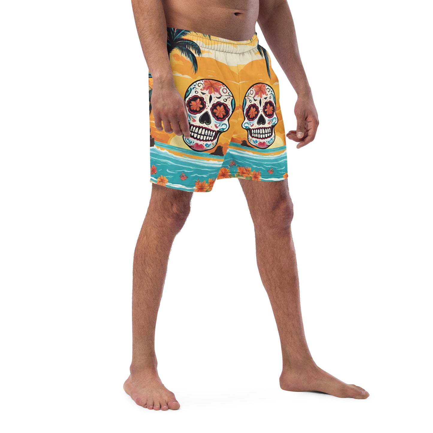 SUGAR SKULL SUNSET SWIM TRUNKS