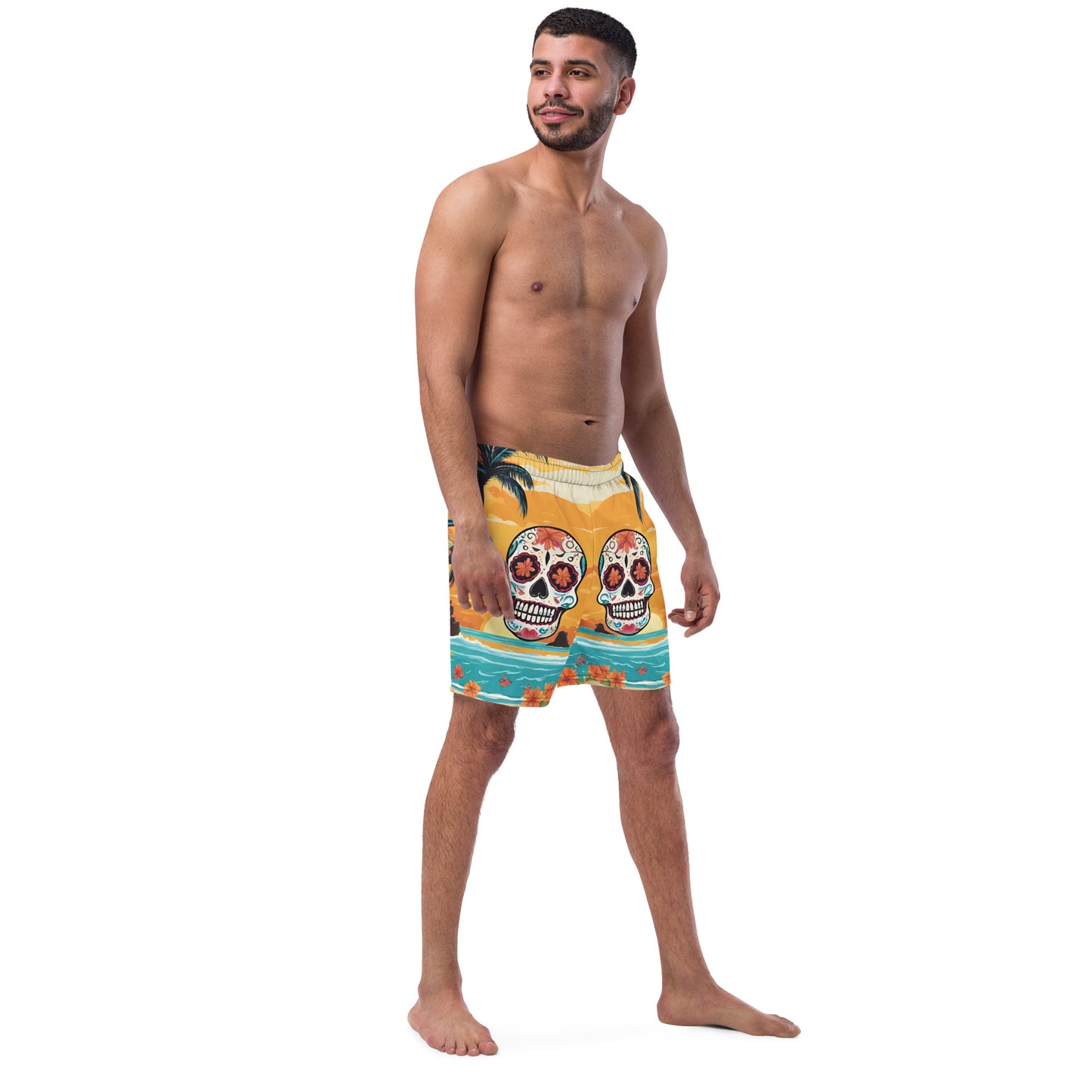 SUGAR SKULL SUNSET SWIM TRUNKS