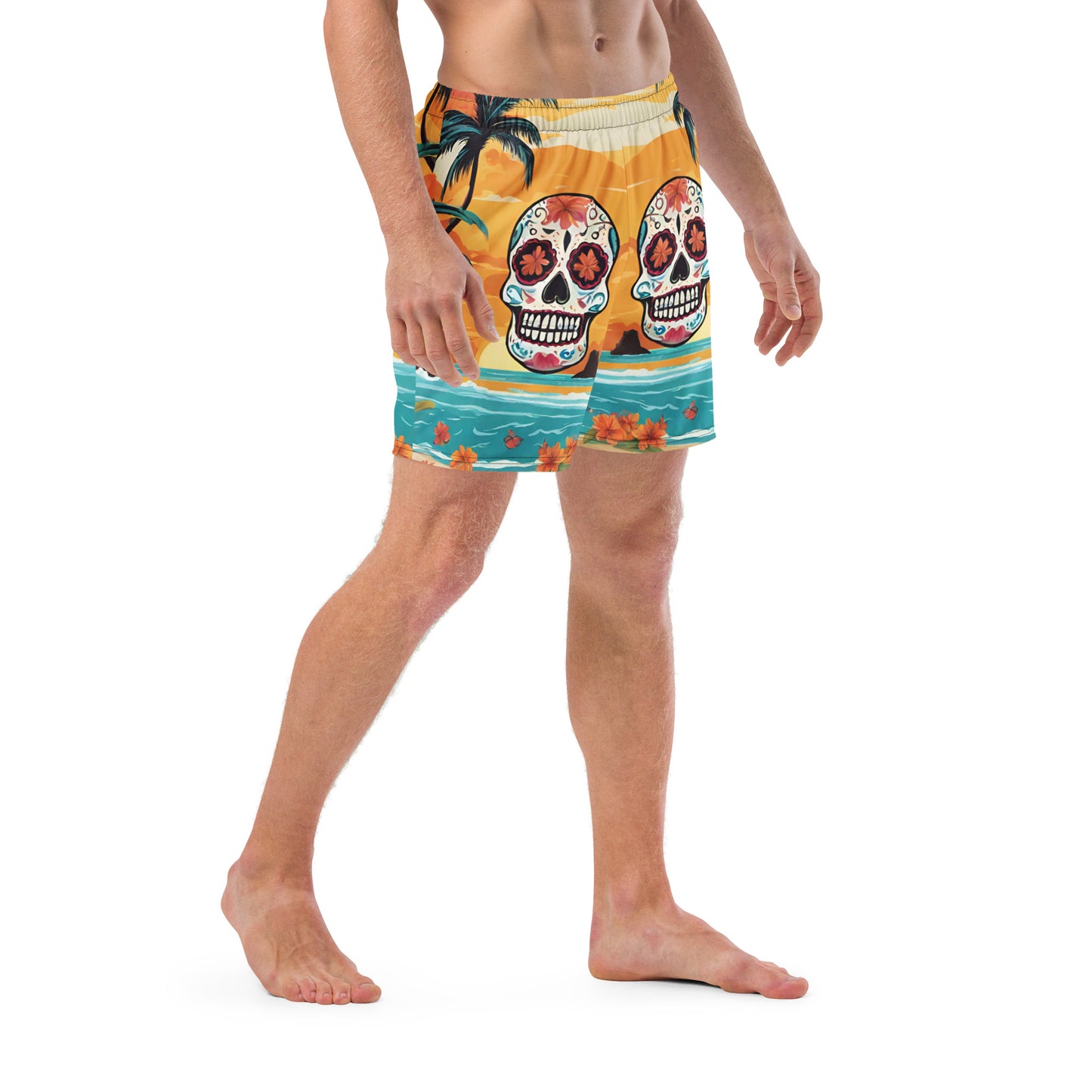 SUGAR SKULL SUNSET SWIM TRUNKS