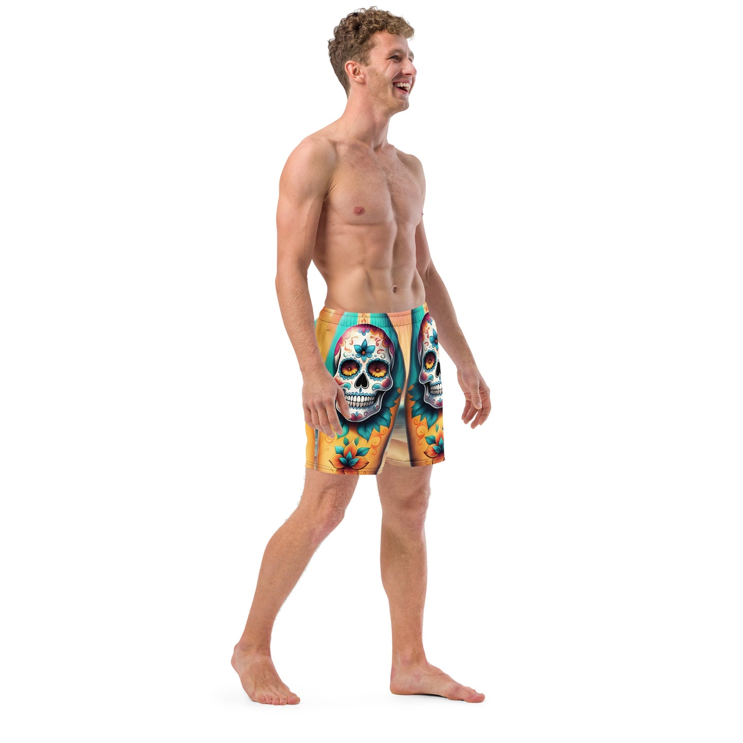 SKULL SURFBOARD SWIM TRUNKS