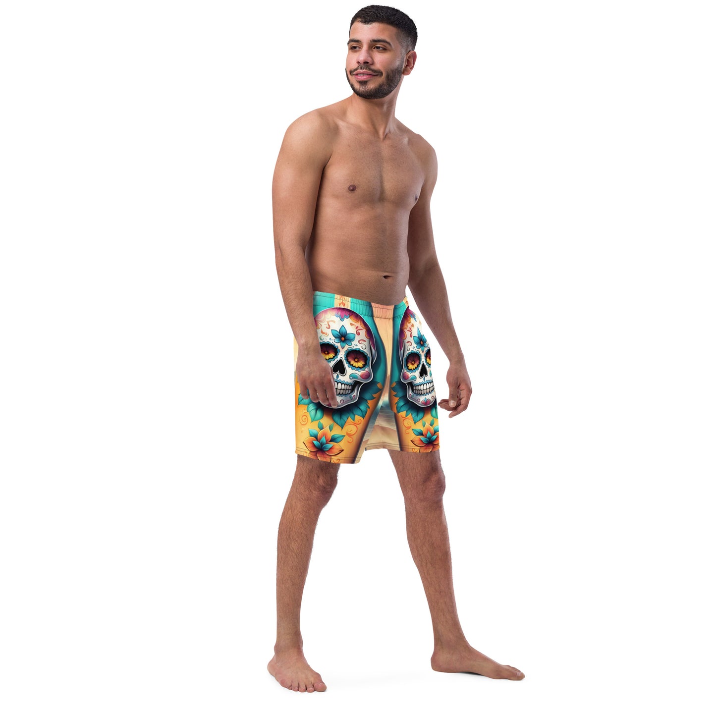 SKULL SURFBOARD SWIM TRUNKS
