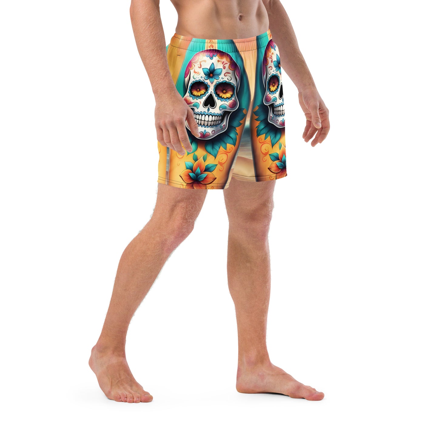 SKULL SURFBOARD SWIM TRUNKS