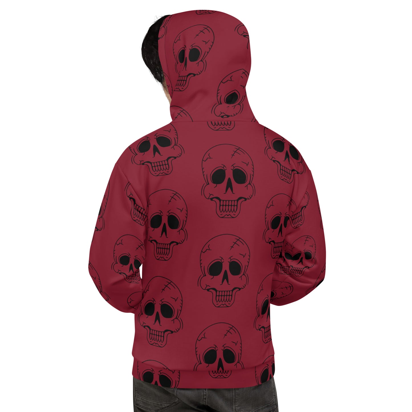 RED LAUGHING SKULL UNISEX HOODIE